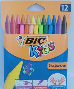 Boite de 12 crayons cire Bic Kids Plastidecor